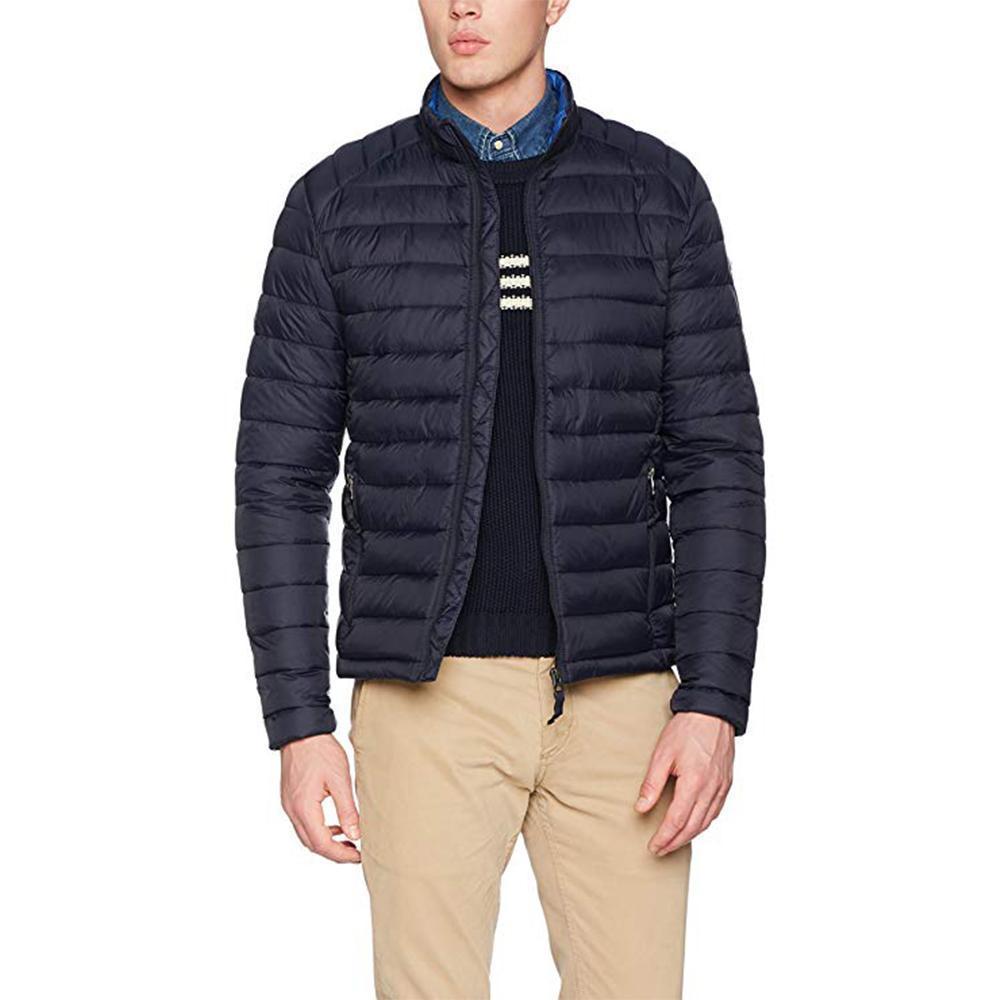 Herren Winter Daunenjacke mit Stehkragen