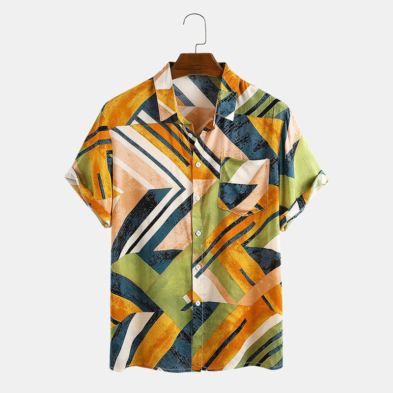 "Abstract Summer" -  Hemd mit geometrischem Design