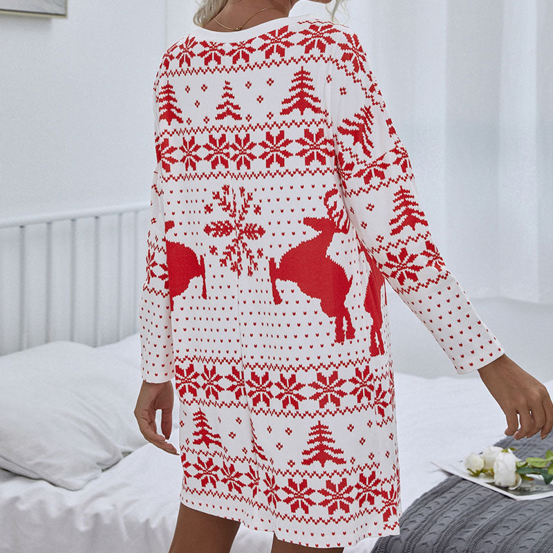 Weihnachtliches Strickkleid