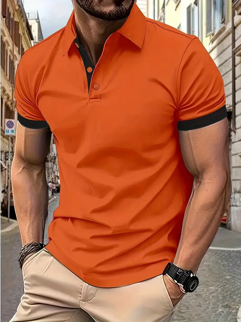 William – lässiges colorblock-shirt für herren