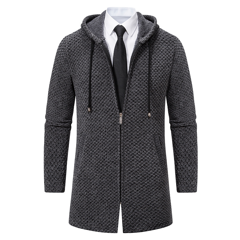 Französische Herren Einfarbige Strickjacke