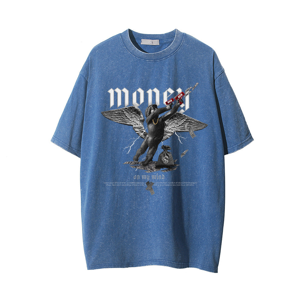 "The Money Angel" - Oversize T-shirt mit Print