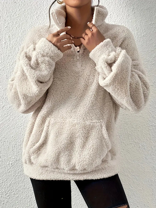 Teddy-Sweatshirt Zipper