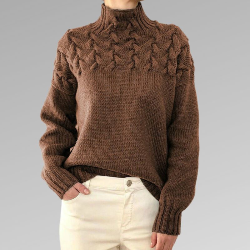 Mabel - Eleganter Pullover aus Zopfstrick