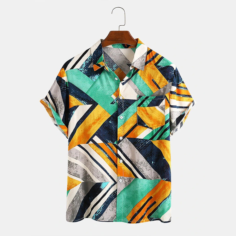 "Abstract Summer" -  Hemd mit geometrischem Design