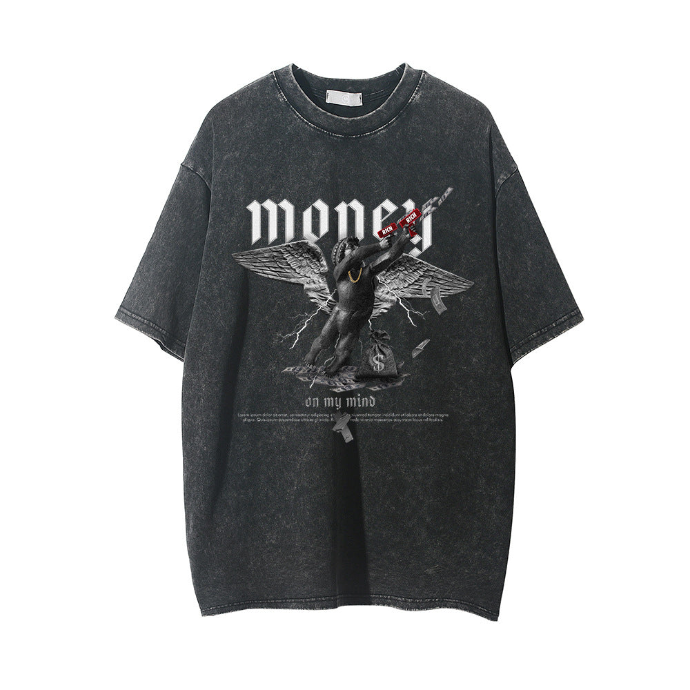 "The Money Angel" - Oversize T-shirt mit Print