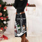 Kleid mit weihnachtlichem Print und Rundhalsausschnitt