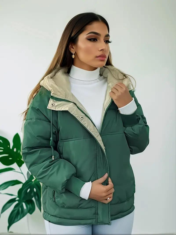 Ainsley Winterjacke | Damenmantel mit Kapuze und Wattierung für den Winter