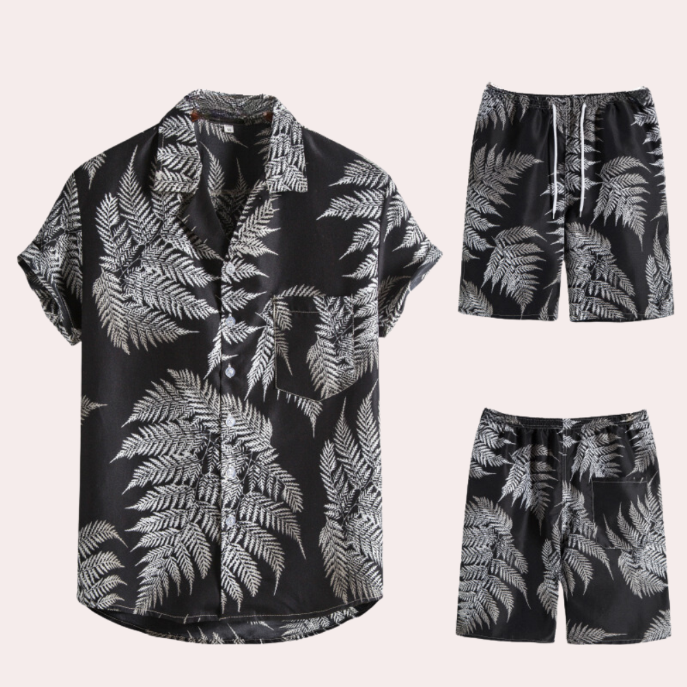 Zweiteiliges Hawaii-Set für Herren