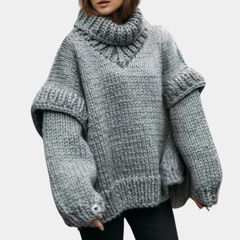 Übergroßer Rollkragenpullover für Damen