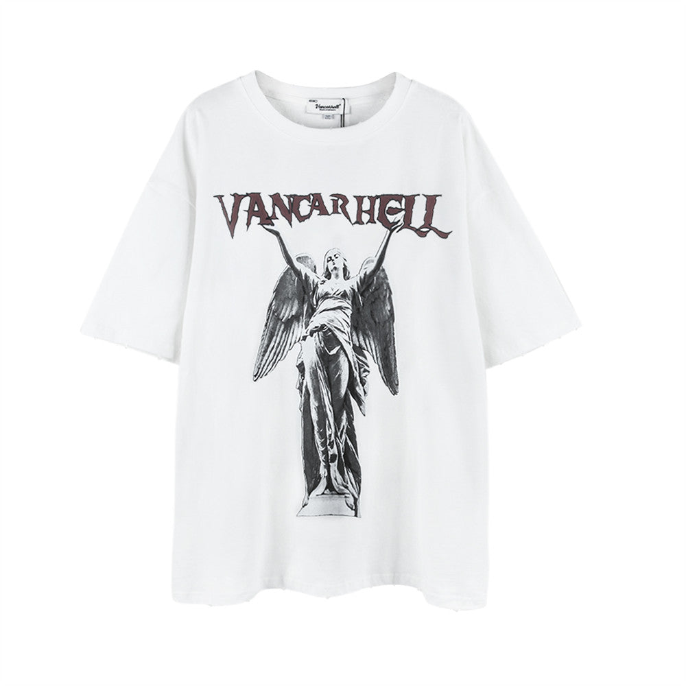 "Angel Statue" -  Oversize T-Shirt mit Print