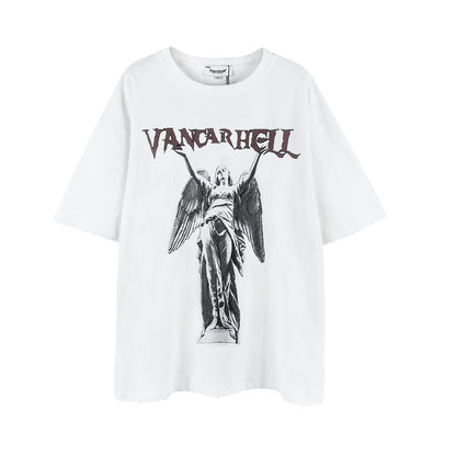 "Angel Statue" -  Oversize T-Shirt mit Print