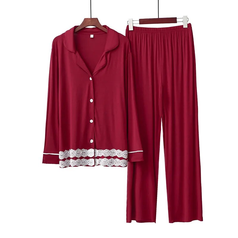 Zady | Solide Modal Lose Atmungsaktive Pyjama Sets