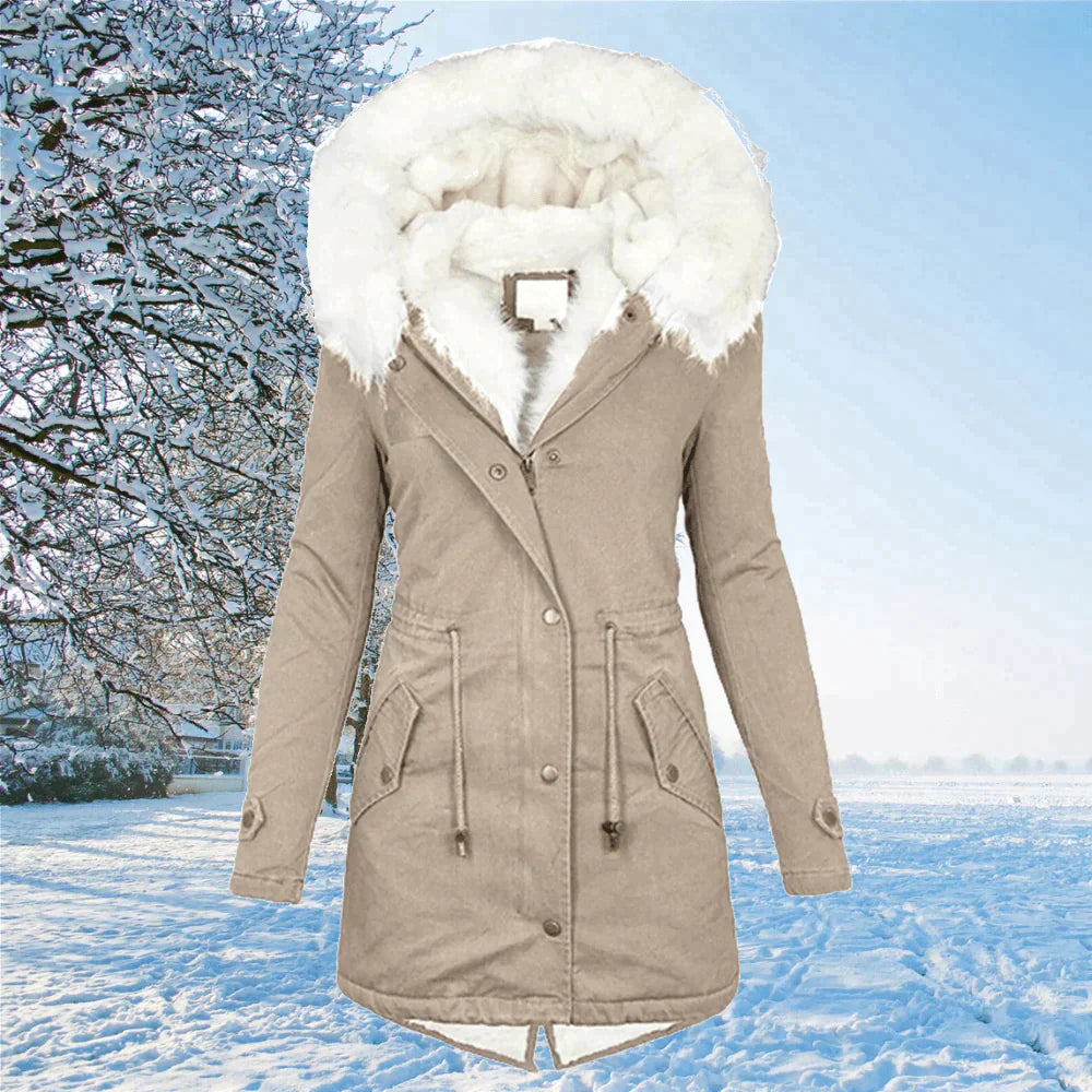 Ayla - Die neue Oversized-Parka-Jacke mit Kapuze und Fellfutter